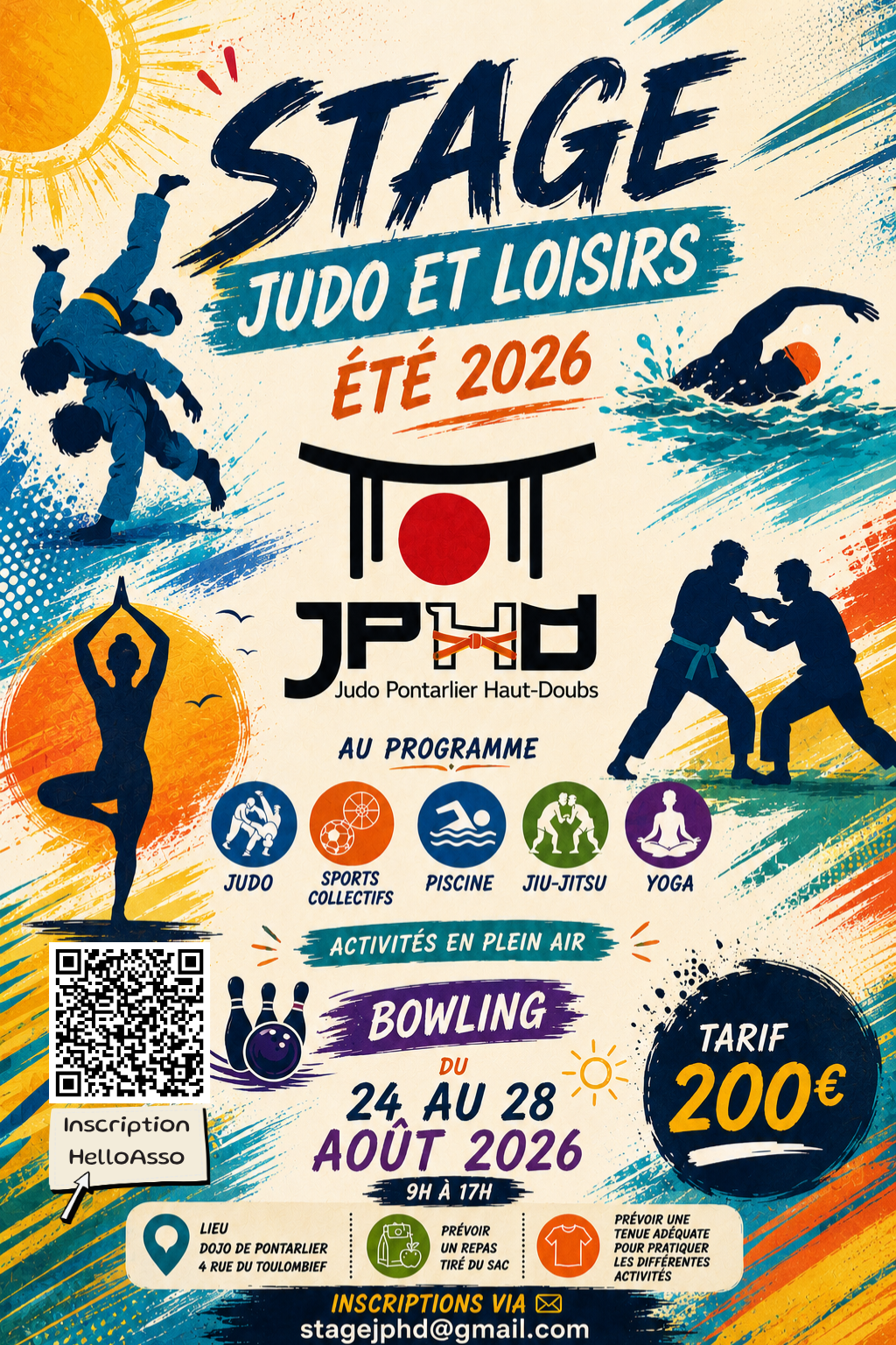 stage judo et loisirs d'août qrcode